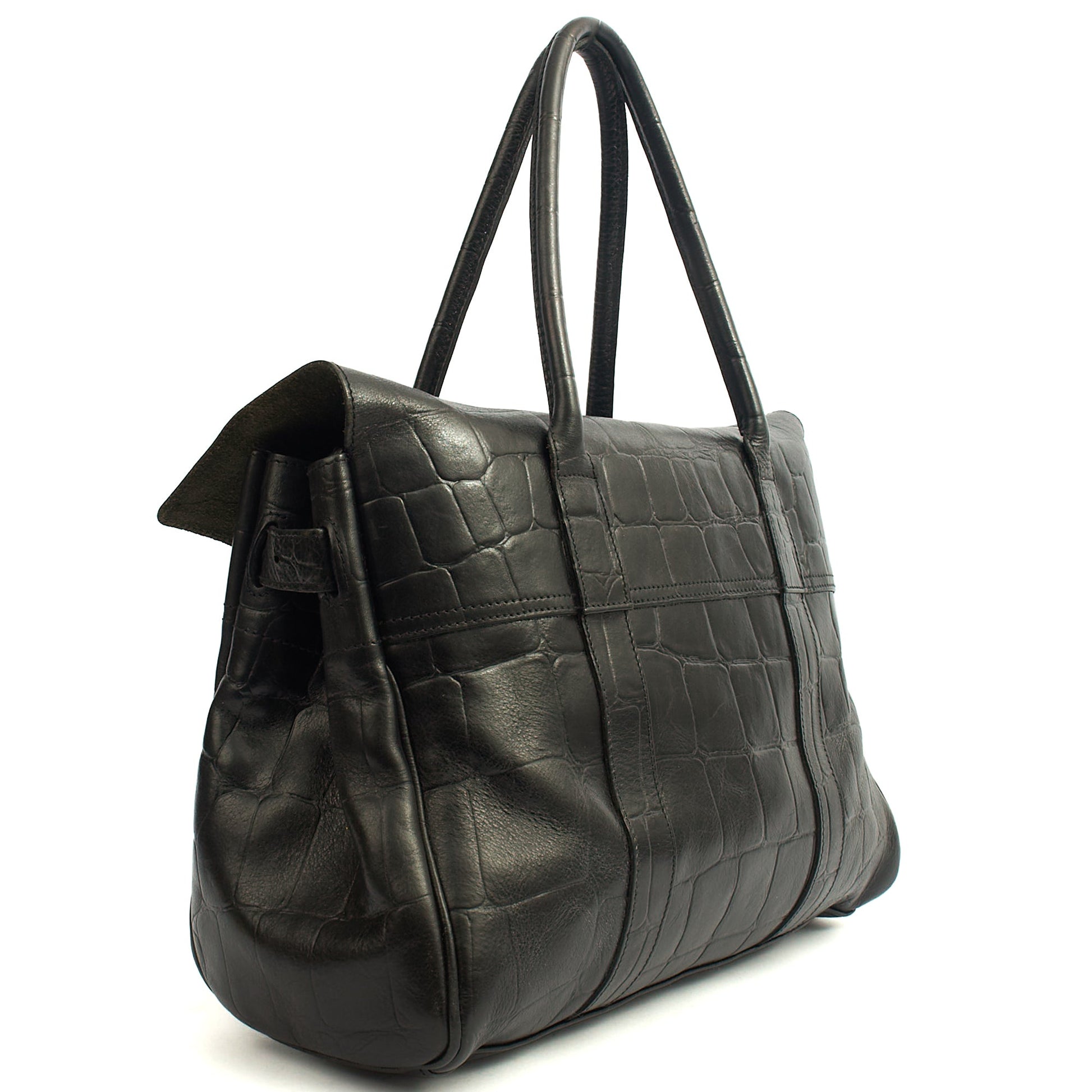 Mulberry Tote Bayswater Heritage in Black, Exotic Effect Leather — Alternate View 14