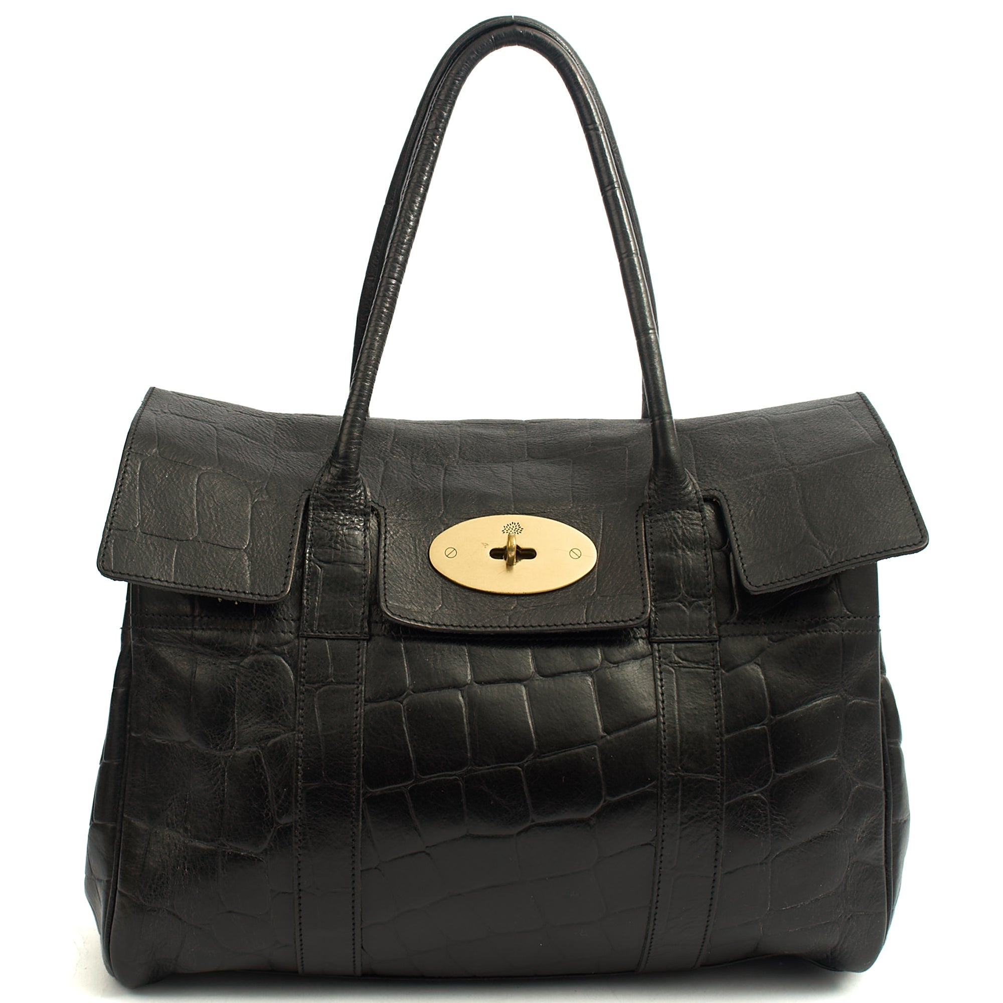 Mulberry Tote Bayswater Heritage in Black, Exotic Effect Leather — Alternate View 7