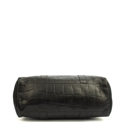 Mulberry Tote Bayswater Heritage in Black, Exotic Effect Leather — Top View
