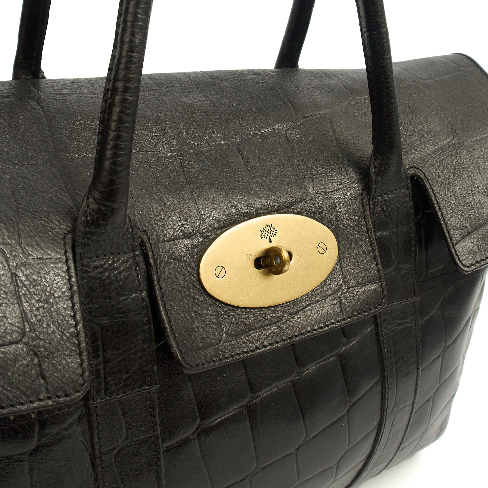 Mulberry Tote Bayswater Heritage in Black, Exotic Effect Leather — Alternate View 12