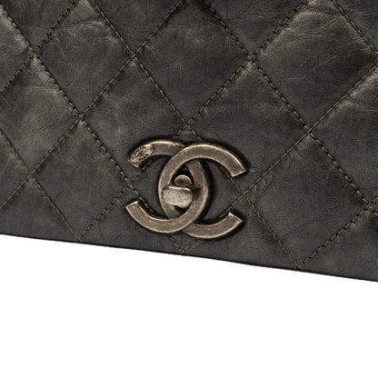 Chanel Shoulder Bag Chain Flap Bag in Metallic, Crinkled Calfskin Leather — Alternate View 26