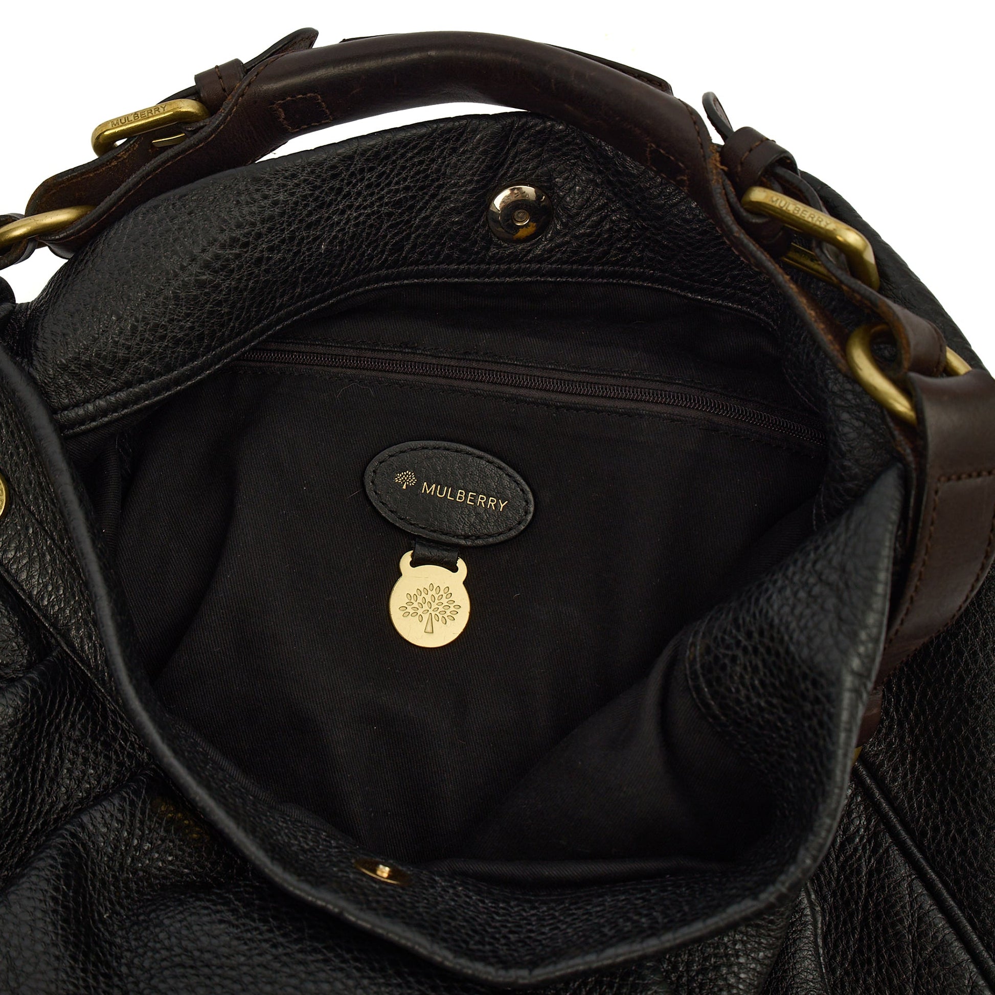 Mulberry Tote Mitzy Tote in Black, Calfskin Leather — Lifestyle View