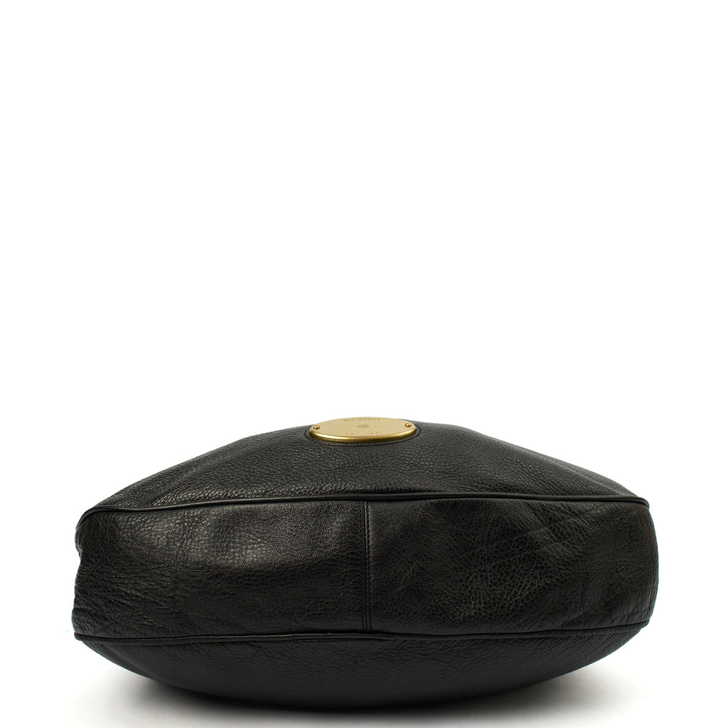 Mulberry Tote Mitzy Tote in Black, Calfskin Leather — Detail View