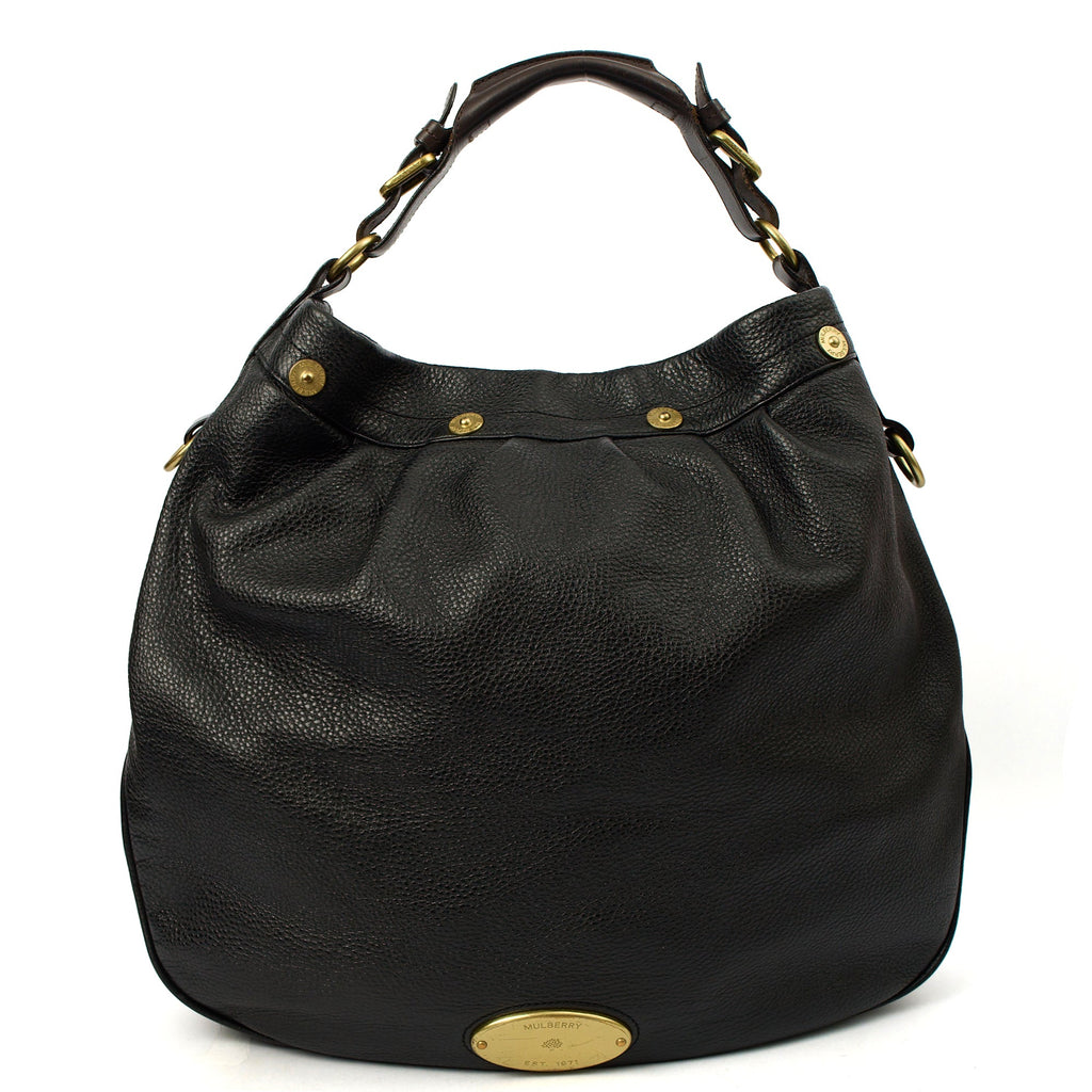Mulberry Tote Mitzy Tote in Black, Calfskin Leather — Front View