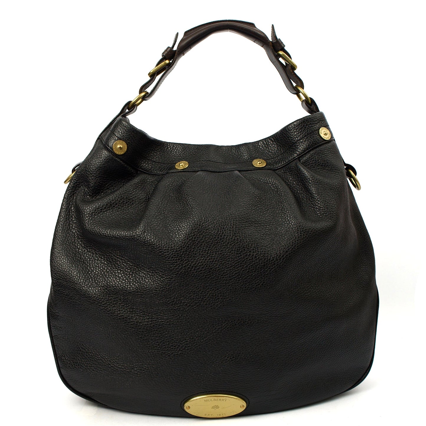 Mulberry Tote Mitzy Tote in Black, Calfskin Leather — Front View