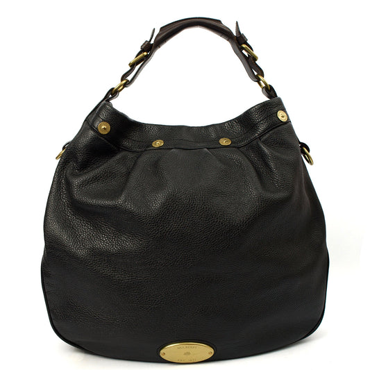 Mulberry Tote Mitzy Tote in Black, Calfskin Leather — Front View