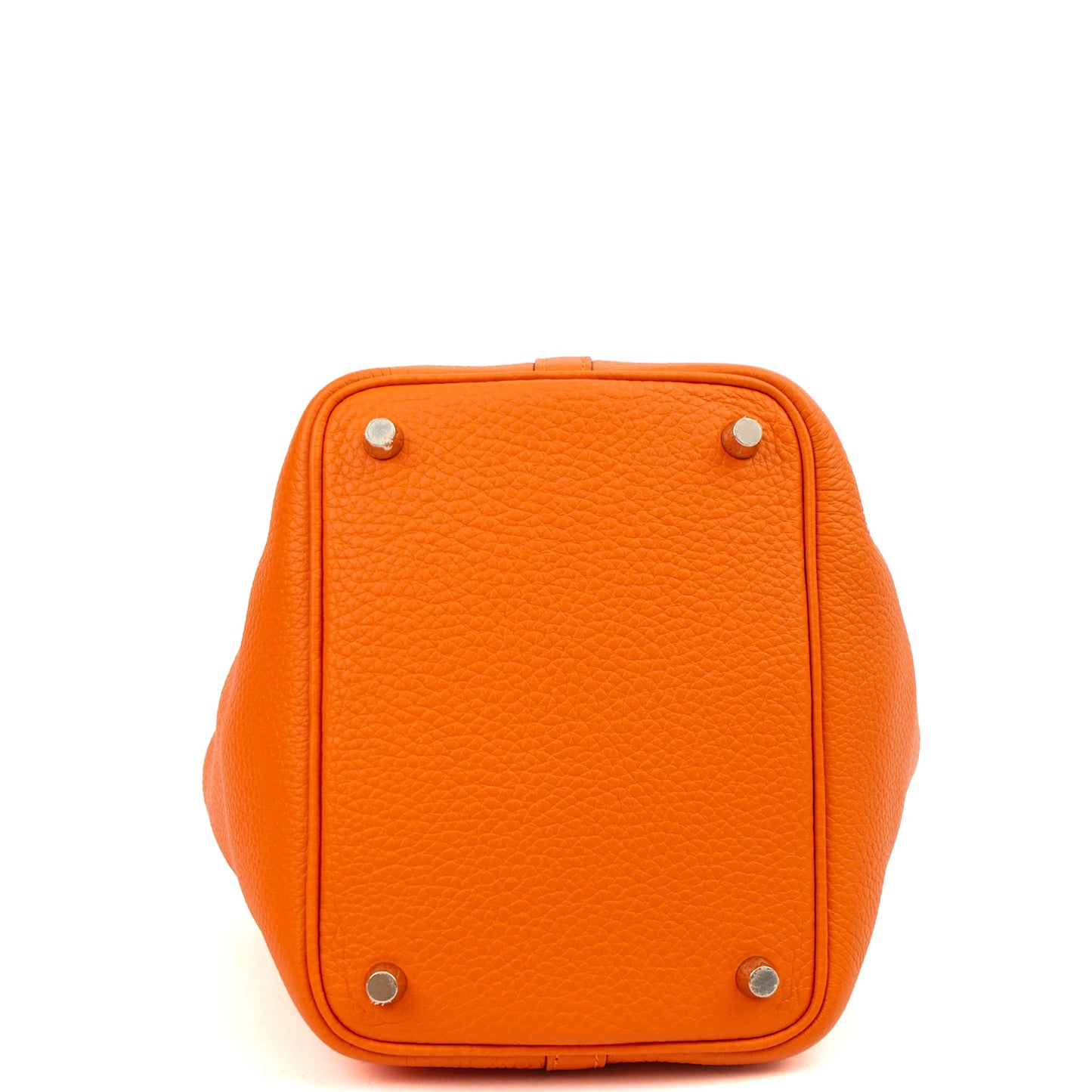 Hermes Top Handle Picotin Lock 18 in Orange, Leather — Alternate View 14