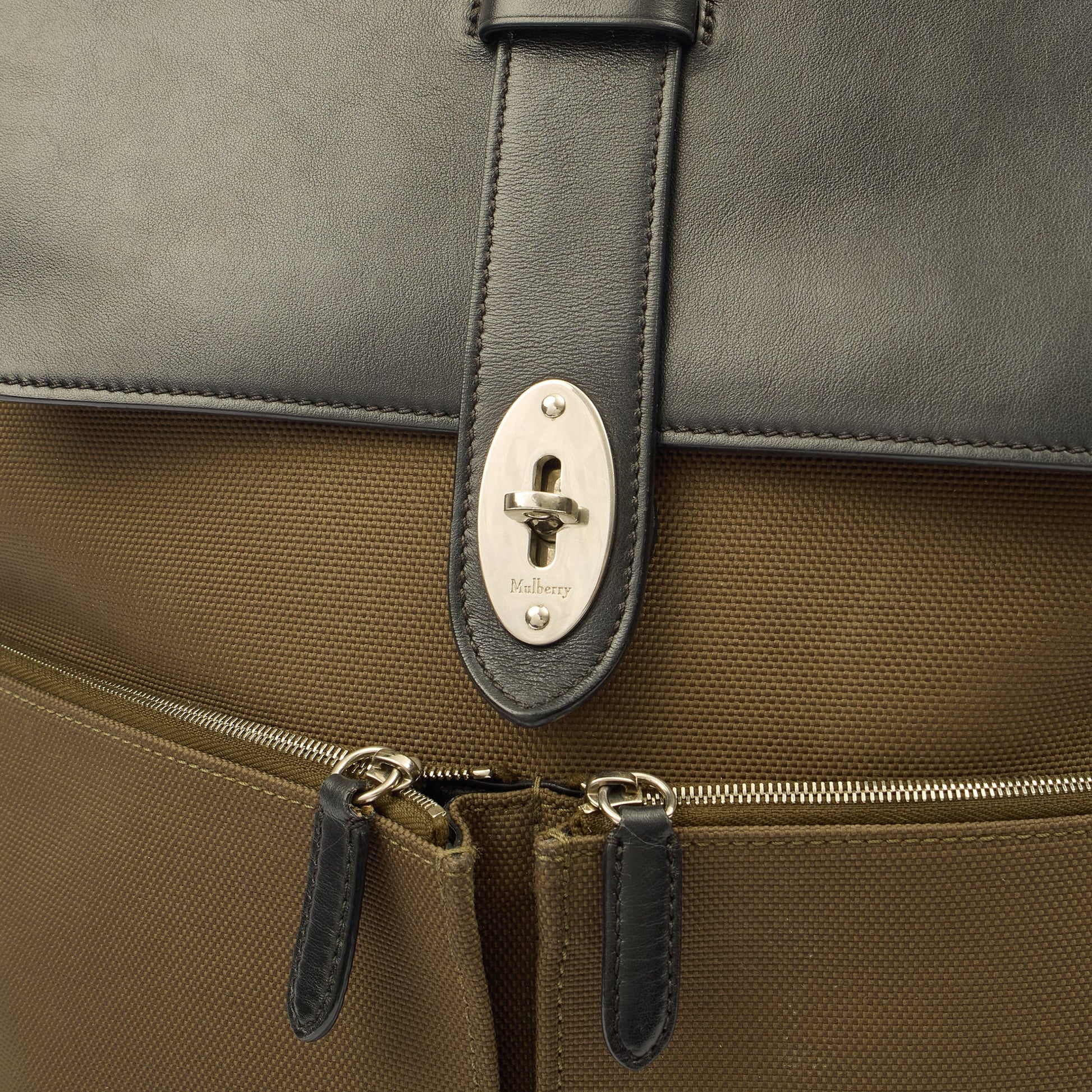 Mulberry Backpack Heritage Backpack in Green, Fabric — Lifestyle View
