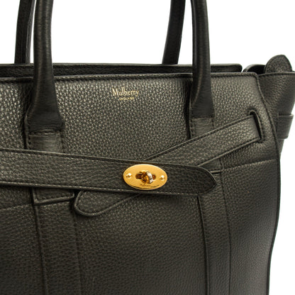 Mulberry Tote Zipped Bayswater - Small in Black, Calfskin Leather — Lifestyle View