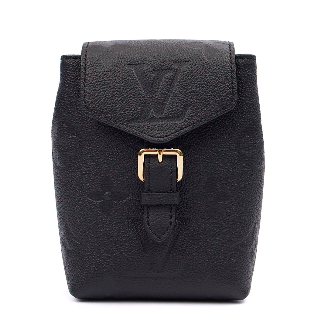 Louis Vuitton Mini Backpack Spring In The City Backpack - Tiny in Black, Empreinte Leather — Front View