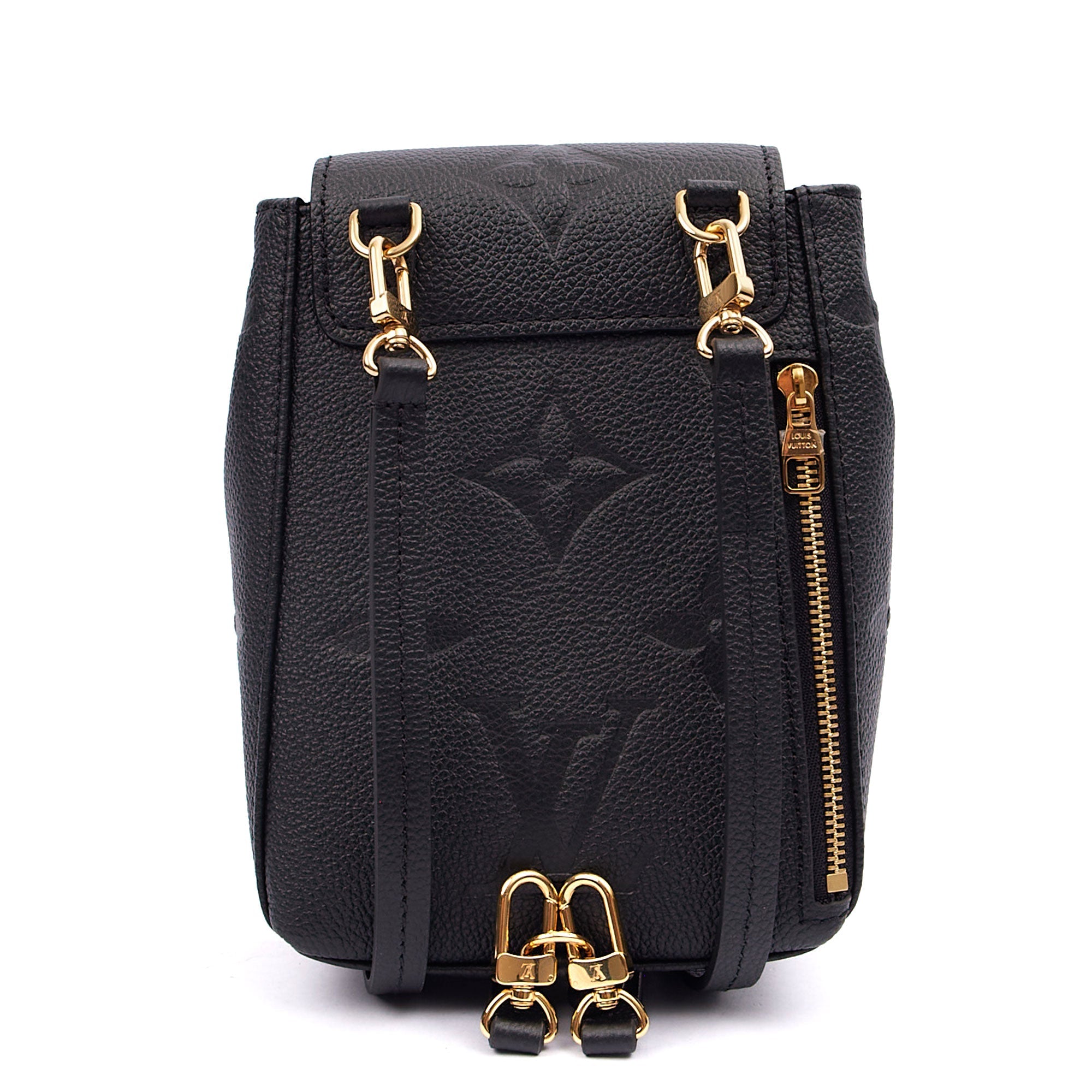 Louis Vuitton Mini Backpack Spring In The City Backpack - Tiny in Black, Empreinte Leather — Back View