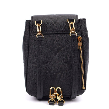Louis Vuitton Mini Backpack Spring In The City Backpack - Tiny in Black, Empreinte Leather — Back View