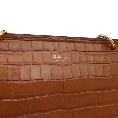 Mulberry Satchel Amberley in Oak, Exotic Effect Leather — Lifestyle View