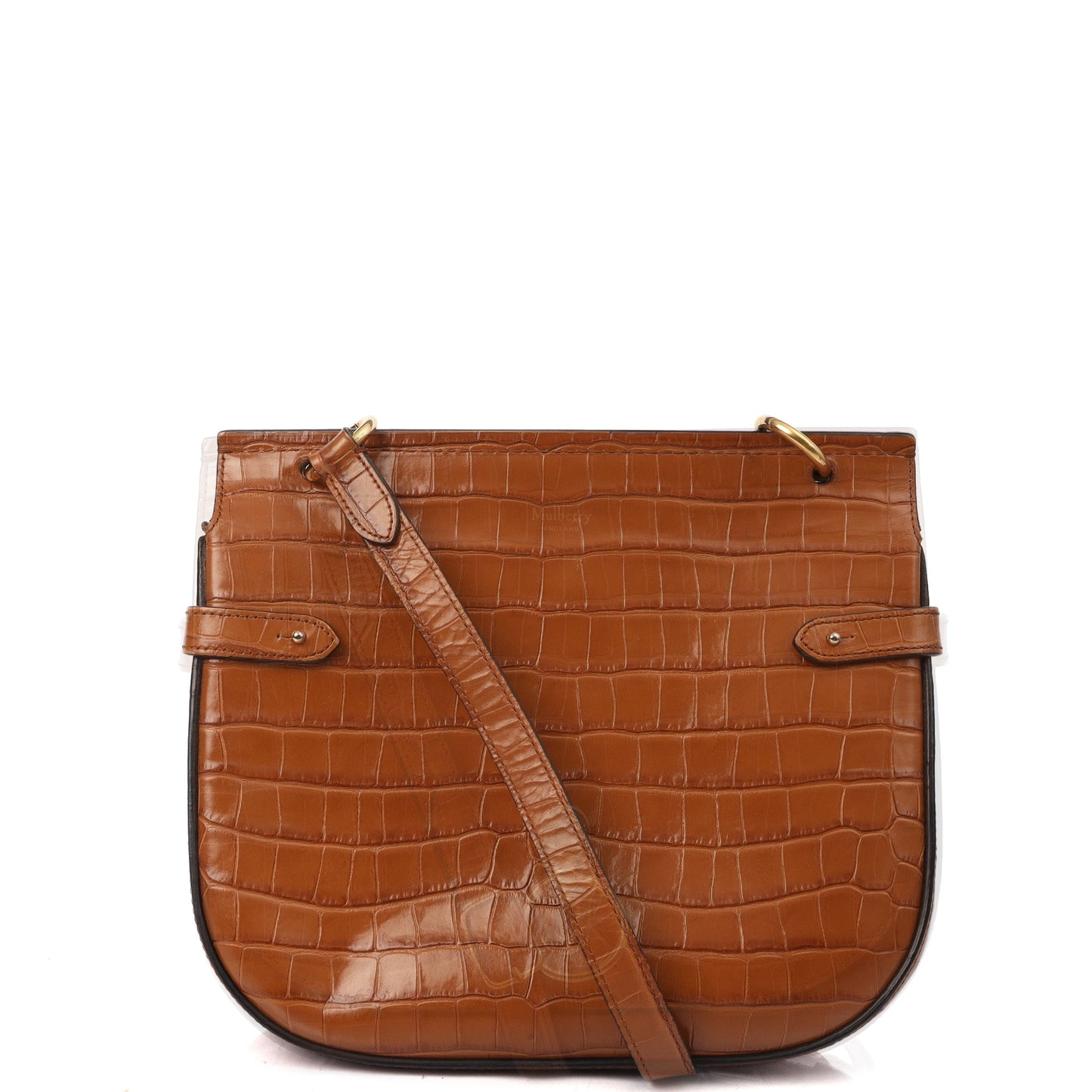 Mulberry Satchel Amberley in Oak, Exotic Effect Leather — Back View