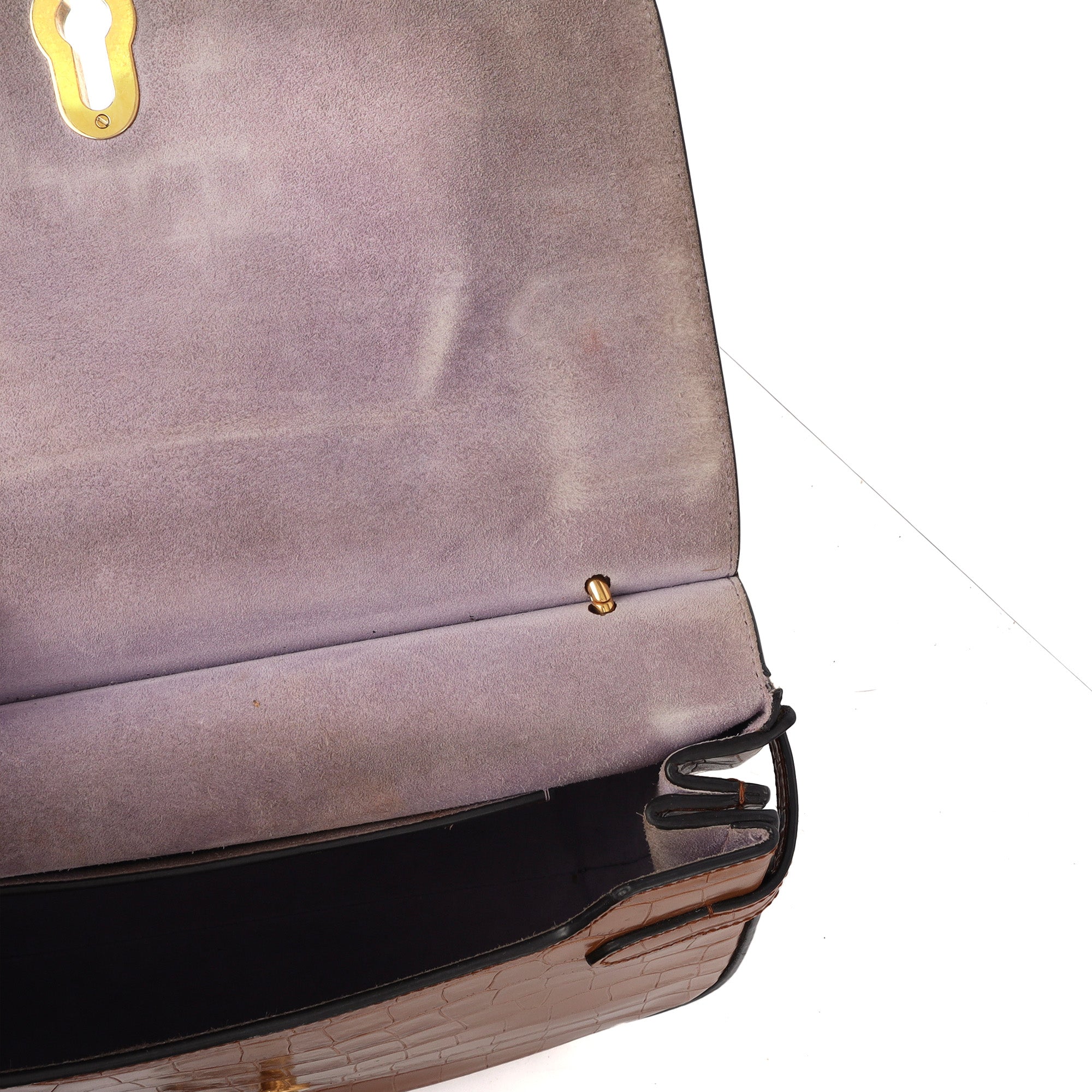 Mulberry Satchel Amberley in Oak, Exotic Effect Leather — Detail View