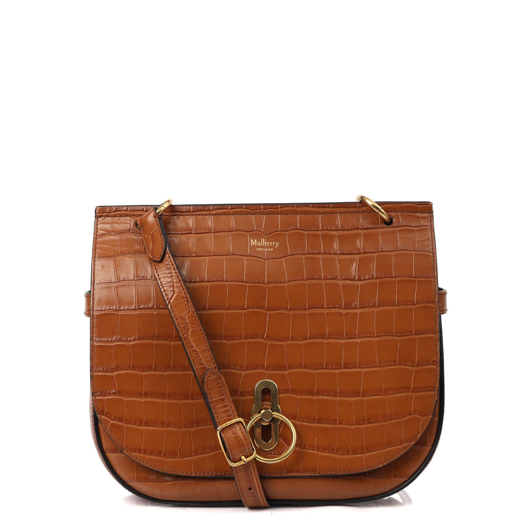 Mulberry Satchel Amberley in Oak, Exotic Effect Leather — Front View