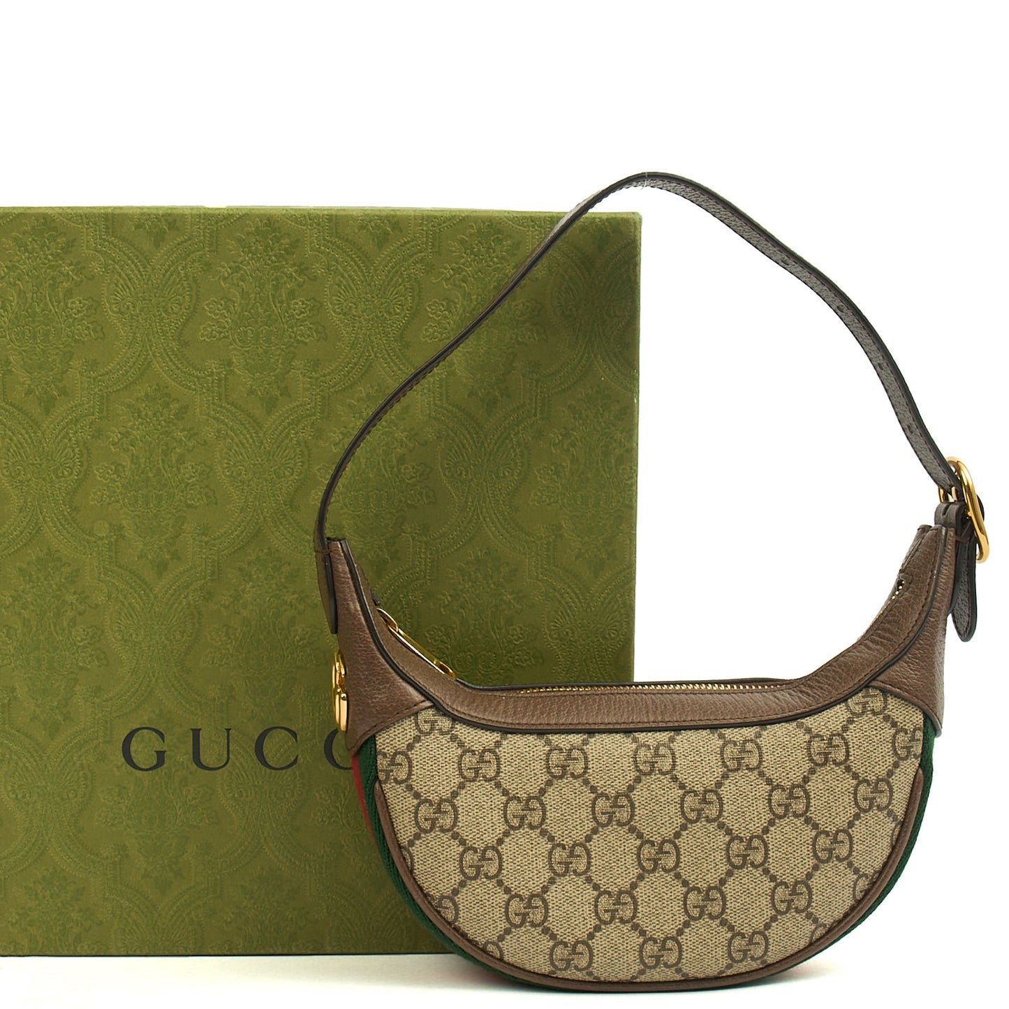 Gucci Shoulder Bag Ophidia mini GG in GG Supreme, Leather — Side View