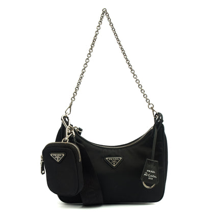 Prada Cross Body Re-Edition 2005 Bag in Black, Nylon — Alternate View 13