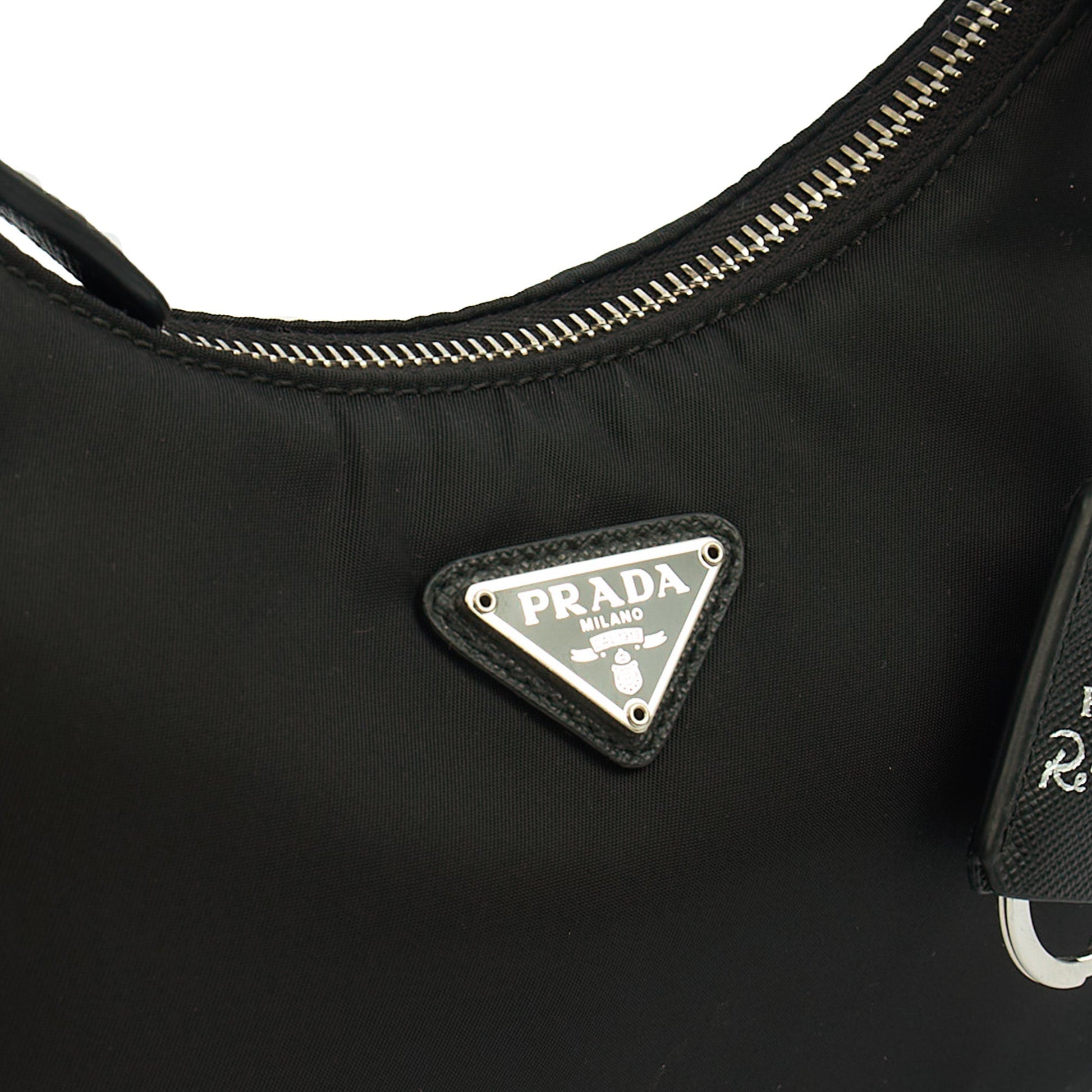 Prada Cross Body Re-Edition 2005 Bag in Black, Nylon — Alternate View 12
