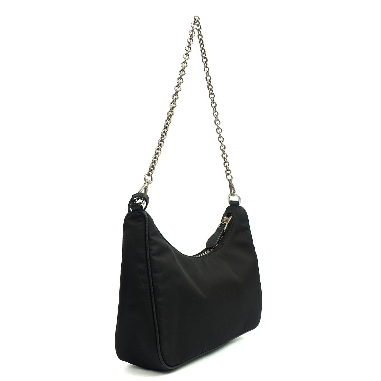 Prada Cross Body Re-Edition 2005 Bag in Black, Nylon — Side View