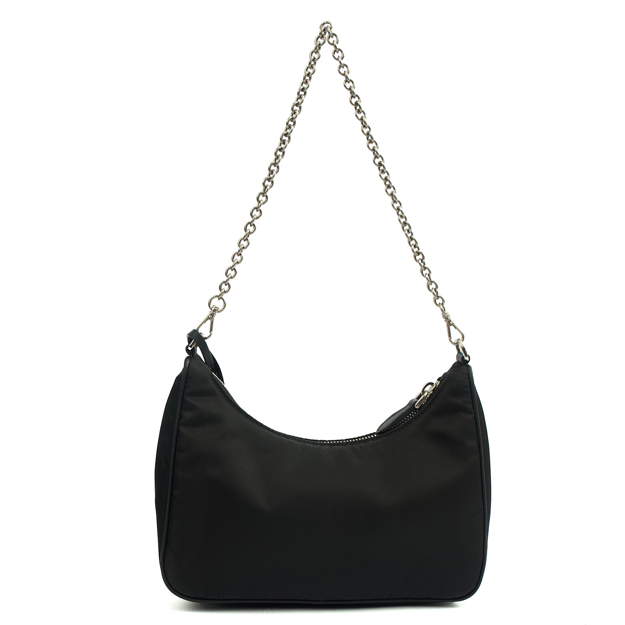 Prada Cross Body Re-Edition 2005 Bag in Black, Nylon — Back View