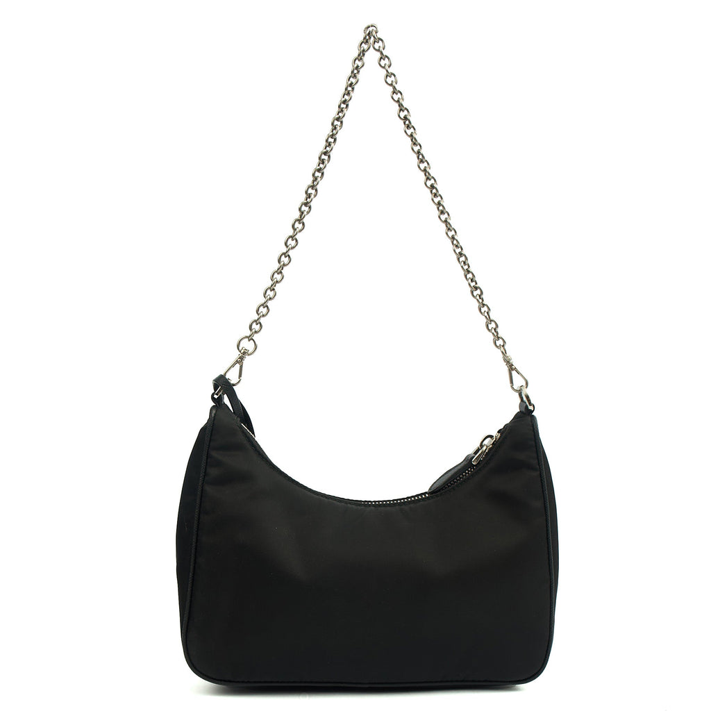 Prada Cross Body Re-Edition 2005 Bag in Black, Nylon — Alternate View 9