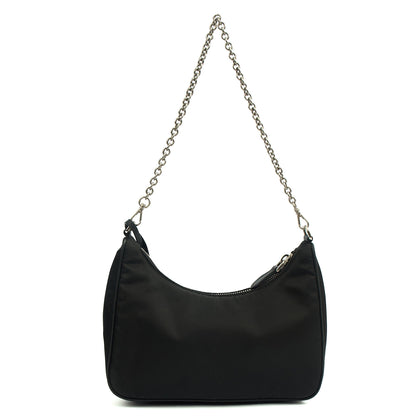 Prada Cross Body Re-Edition 2005 Bag in Black, Nylon — Alternate View 9