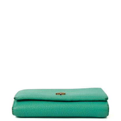 Mulberry Wallet Wallet in Aqua Green, Leather — Detail View