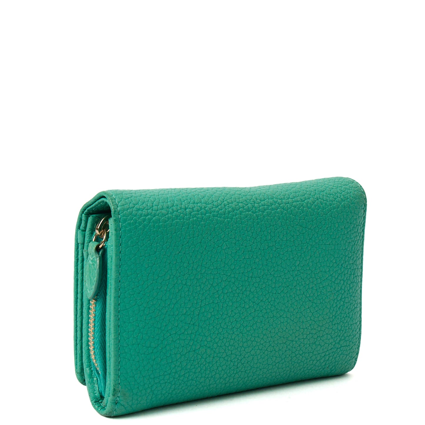 Mulberry Wallet Wallet in Aqua Green, Leather — Back View