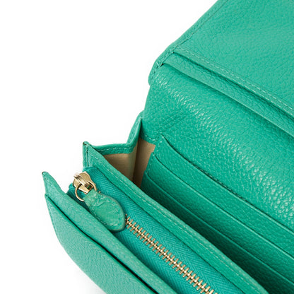 Mulberry Wallet Wallet in Aqua Green, Leather — Lifestyle View