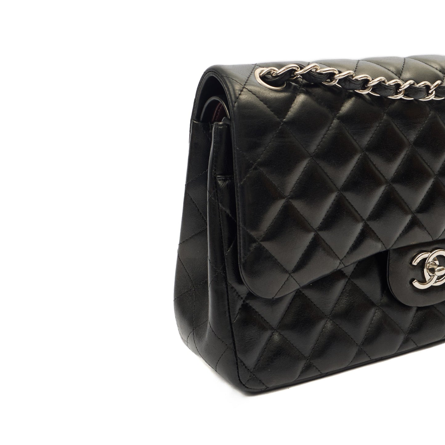 Chanel Shoulder Bag Classic Double Flap - Large, Lambskin Leather — Alternate View 8
