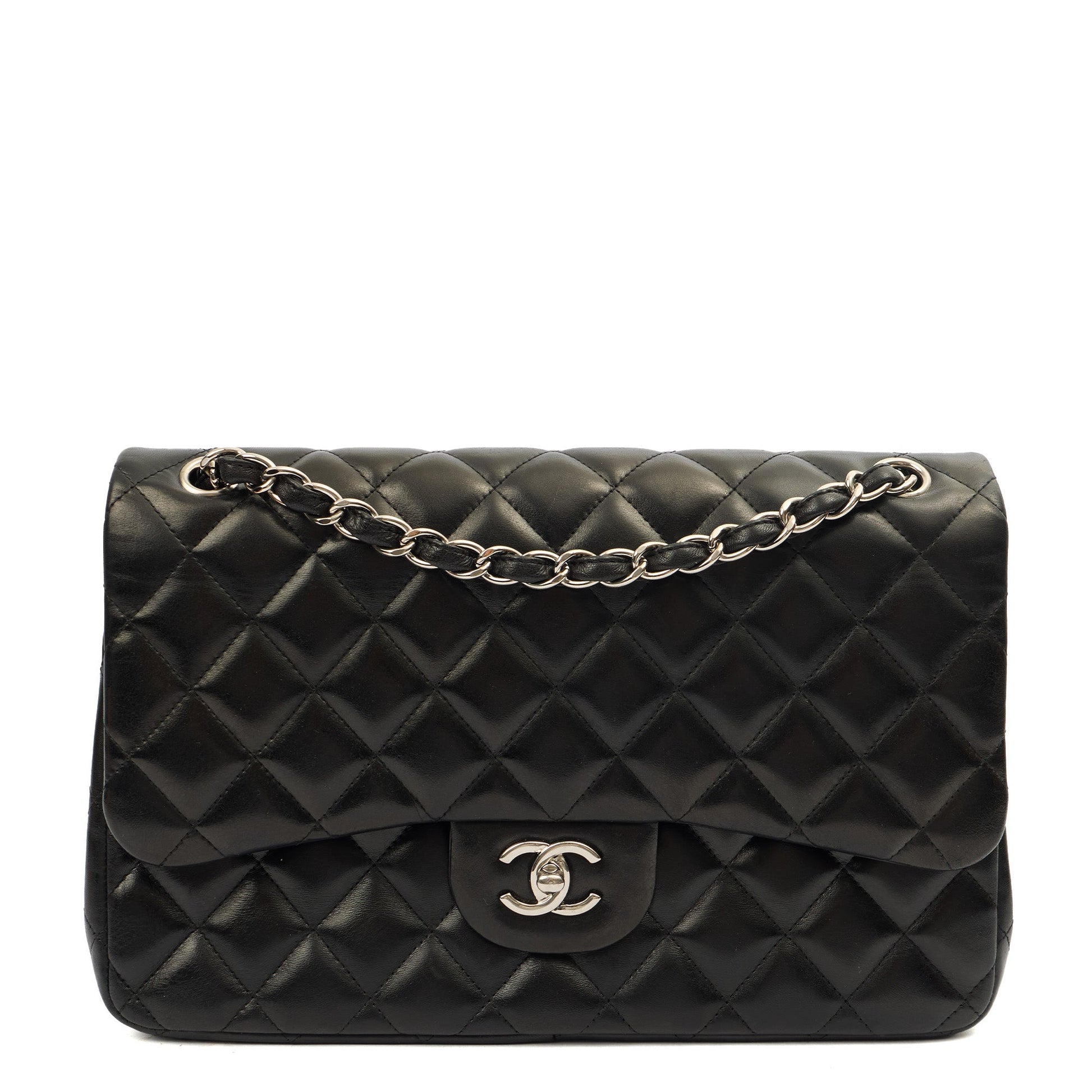 Chanel Shoulder Bag Classic Double Flap - Large, Lambskin Leather — Alternate View 11