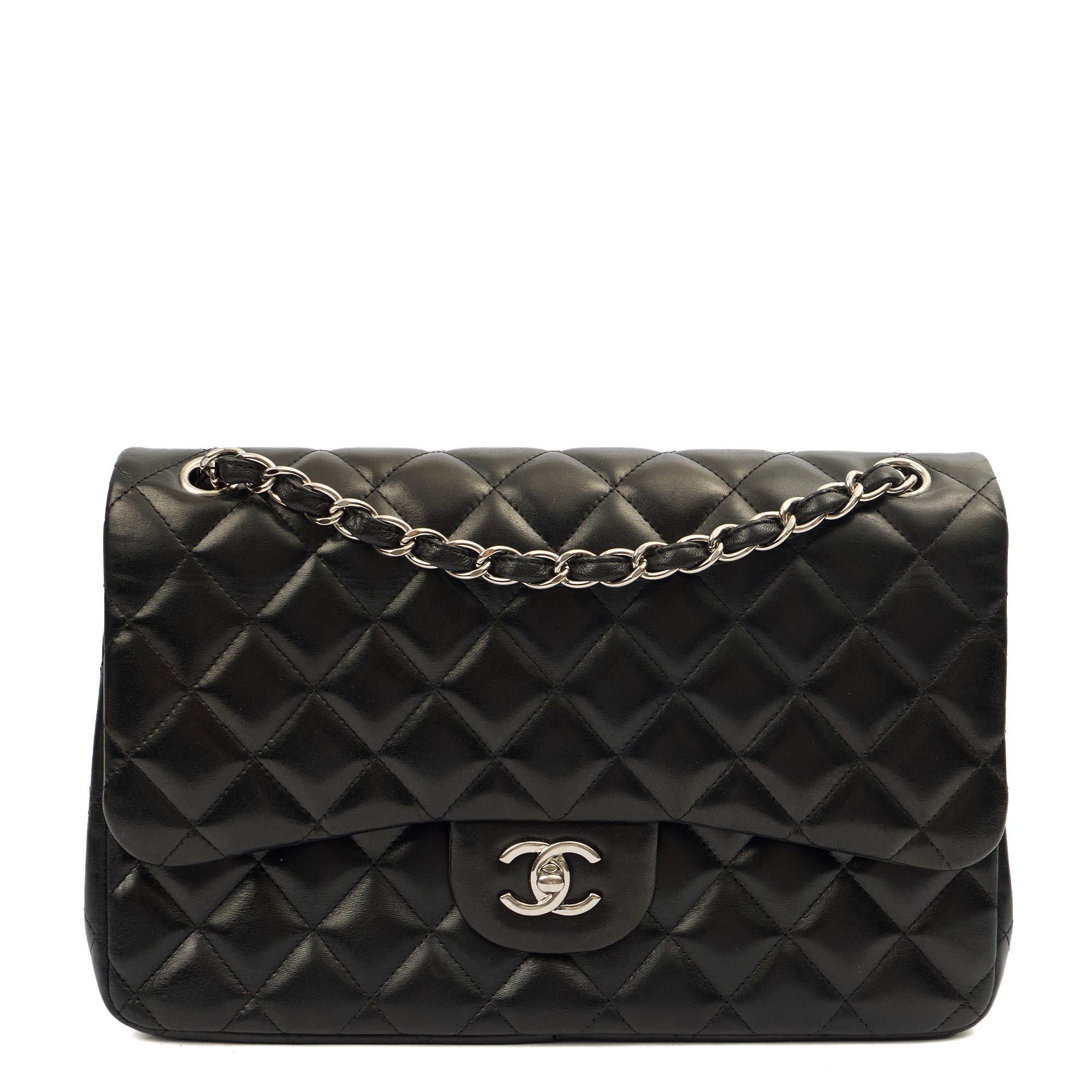 Chanel Shoulder Bag Classic Double Flap - Large, Lambskin Leather — Alternate View 11