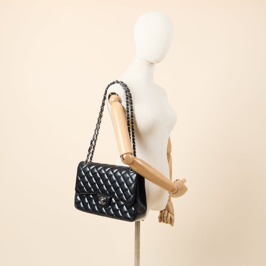 Chanel Shoulder Bag Classic Double Flap - Large, Lambskin Leather — Side View
