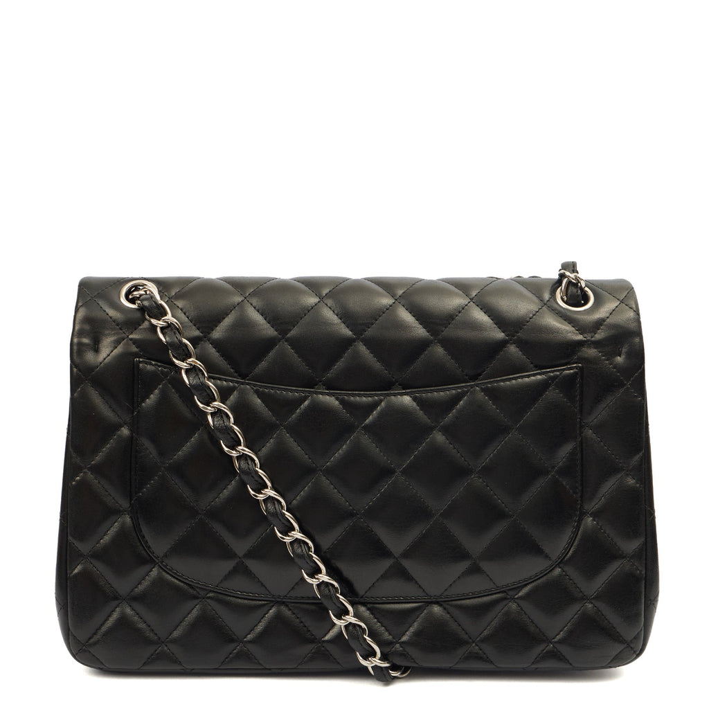 Chanel Shoulder Bag Classic Double Flap - Large, Lambskin Leather — Top View