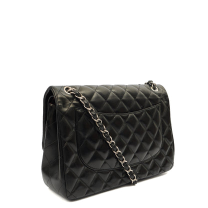Chanel Shoulder Bag Classic Double Flap - Large, Lambskin Leather — Back View