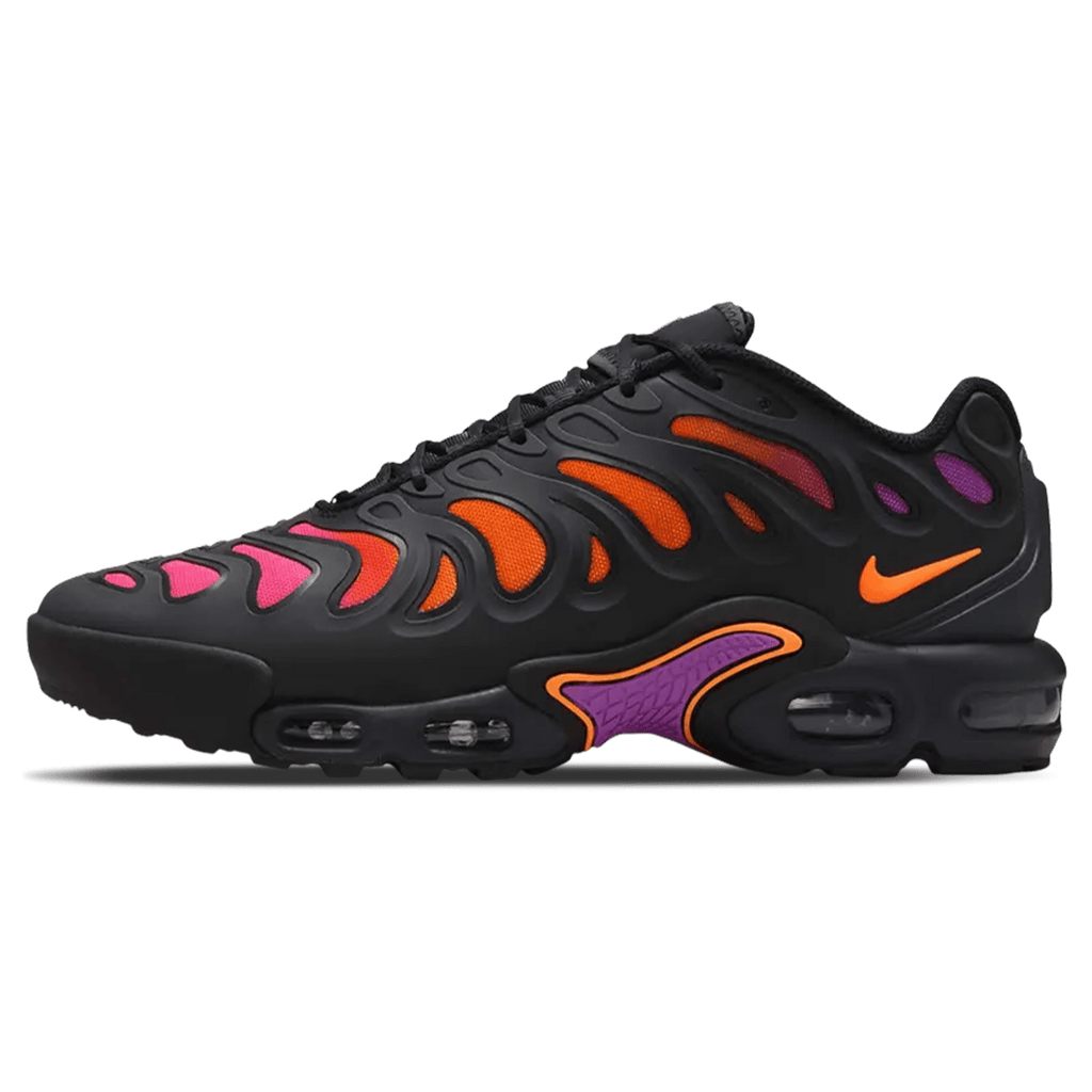 Nike Air Max Plus Drift 'Black Vivid Purple Total Orange' — UK 3 | EU 35.5 | US 3.5 — Front View