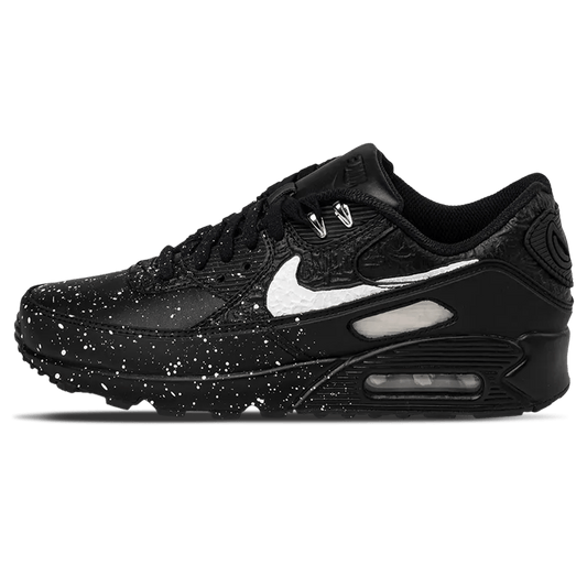 Slawn x Nike Air Max 90 'Black' — UK 3 | EU 35.5 | US 3.5 — Front View