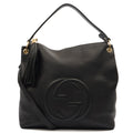 Gucci Shoulder Bag Soho Hobo in Black, Leather — Front View