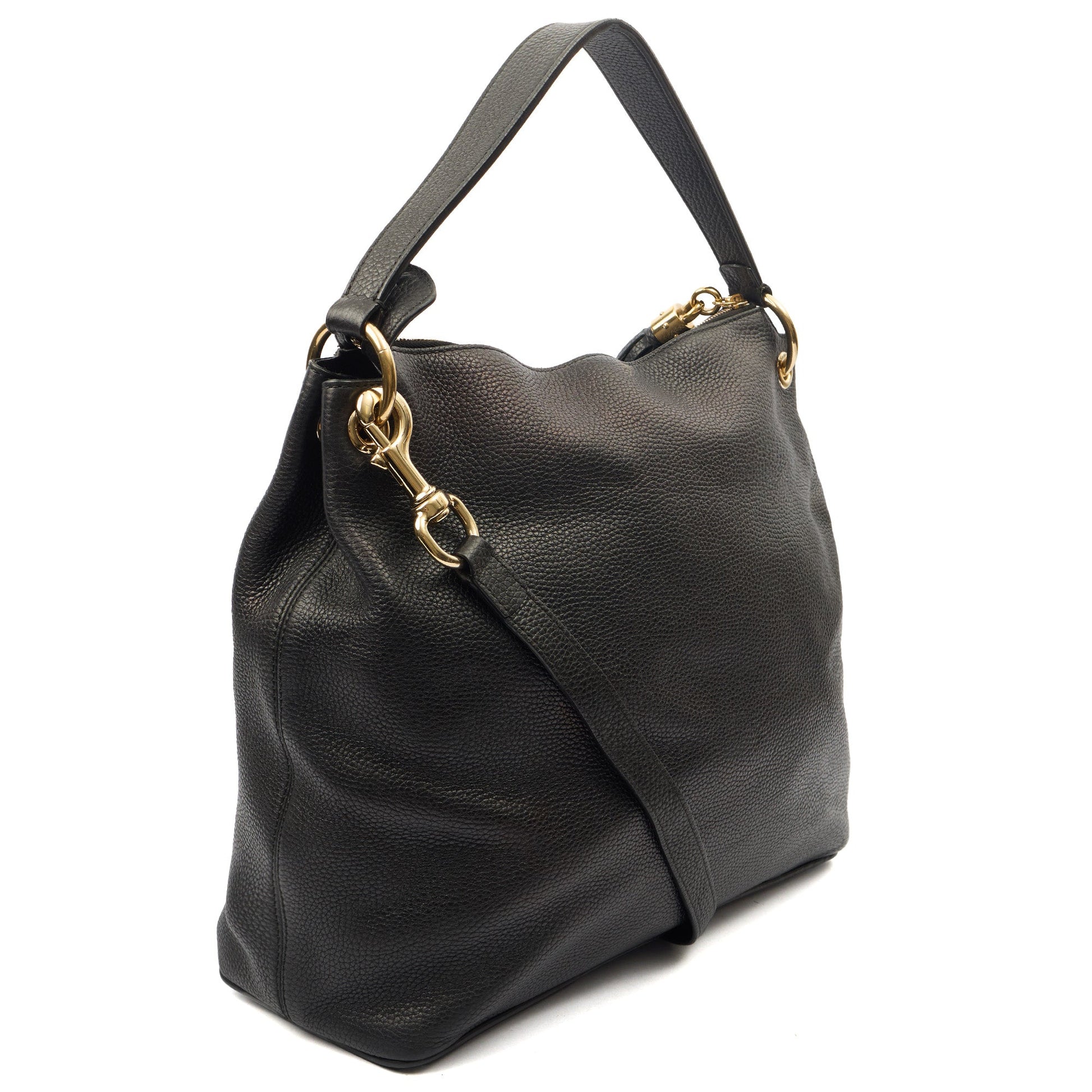 Gucci Shoulder Bag Soho Hobo in Black, Leather — Back View