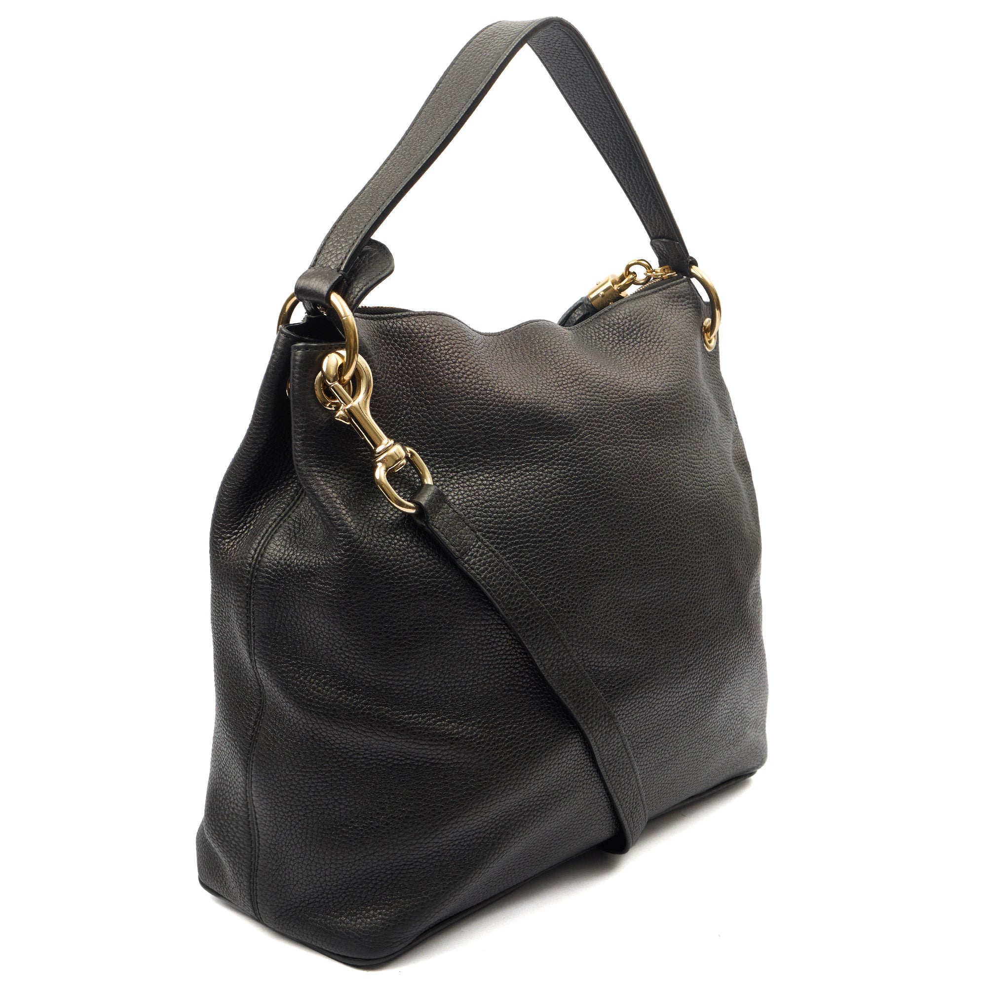 Gucci Shoulder Bag Soho Hobo in Black, Leather — Back View