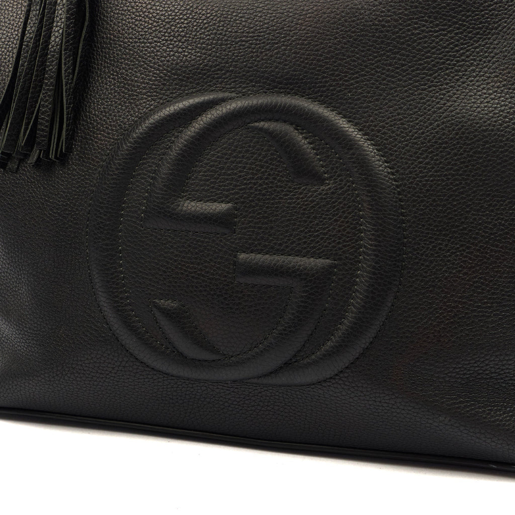 Gucci Shoulder Bag Soho Hobo in Black, Leather — Lifestyle View