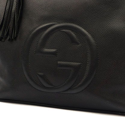 Gucci Shoulder Bag Soho Hobo in Black, Leather — Lifestyle View