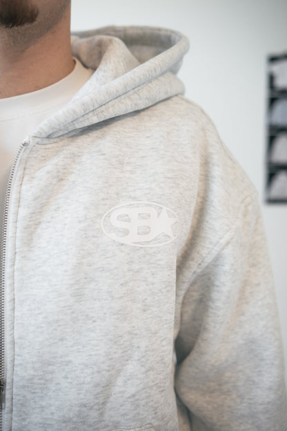 Star Emblem Zip Hoodie — S — Lifestyle View