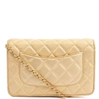 Chanel Cross Body Wallet on Chain in Metallic, Fabric — Alternate View 12