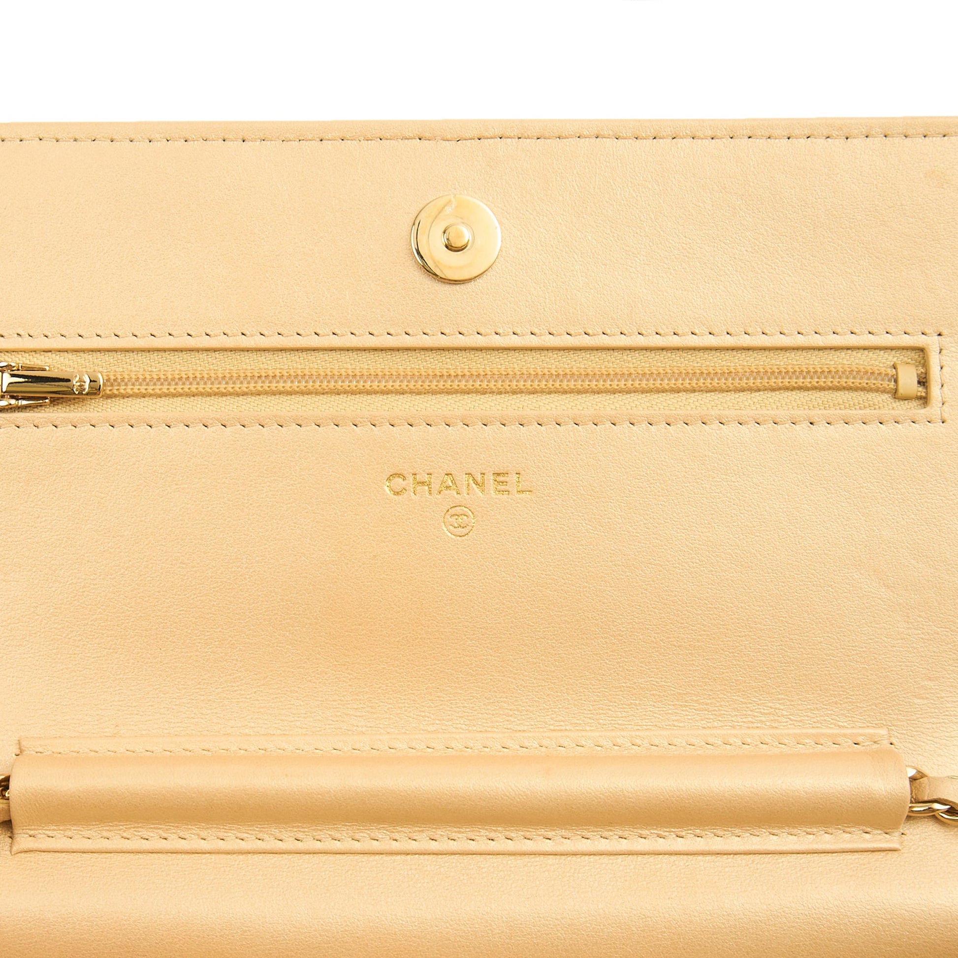 Chanel Cross Body Wallet on Chain in Metallic, Fabric — Alternate View 27
