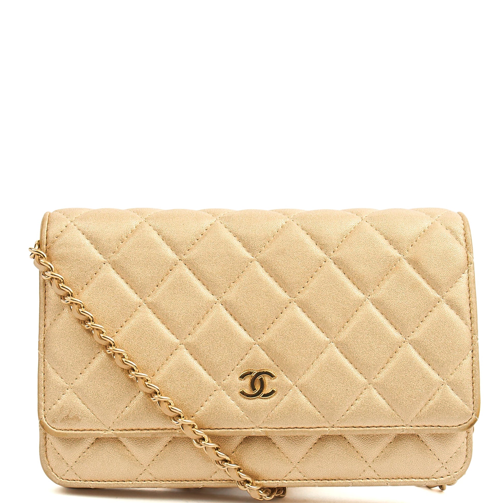 Chanel Cross Body Wallet on Chain in Metallic, Fabric — Alternate View 19