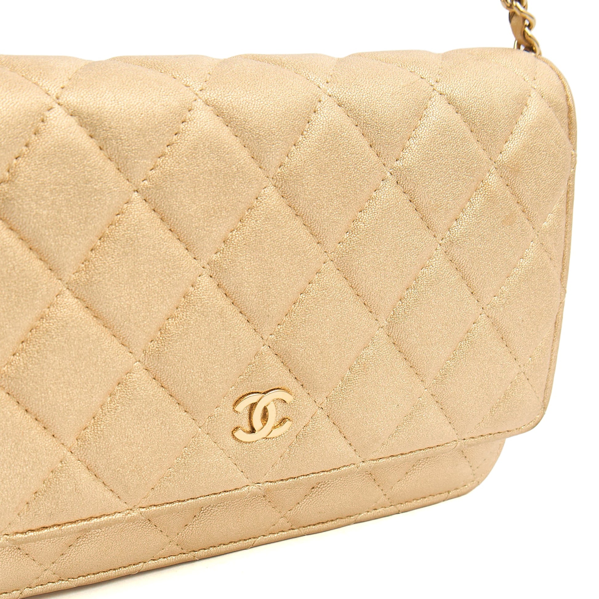 Chanel Cross Body Wallet on Chain in Metallic, Fabric — Alternate View 24