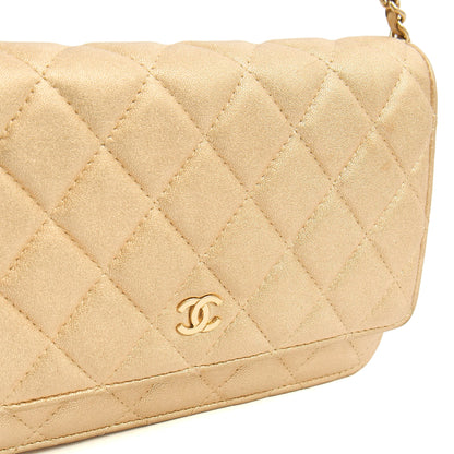 Chanel Cross Body Wallet on Chain in Metallic, Fabric — Alternate View 24
