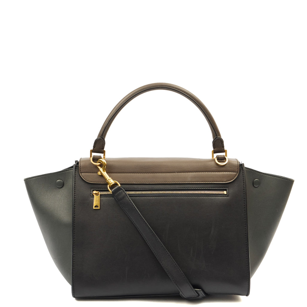 Celine Top Handle Trapeze - Medium in Multi, Leather — Back View